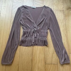 Blush pink silky Zara top worn once